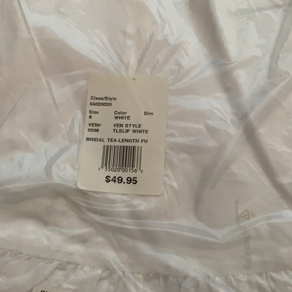 David’s Bridal Tea Length Slip Size 6 NWT - Picture 2 of 2